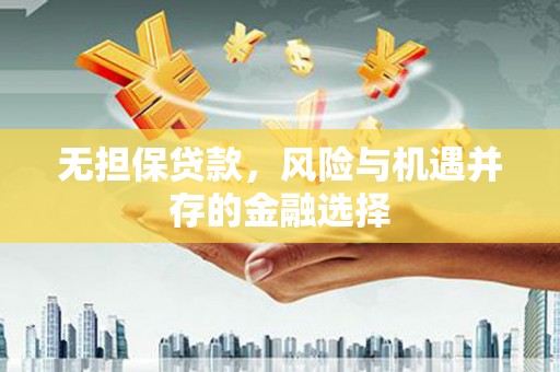 望谟无担保贷款，风险与机遇并存的金融选择