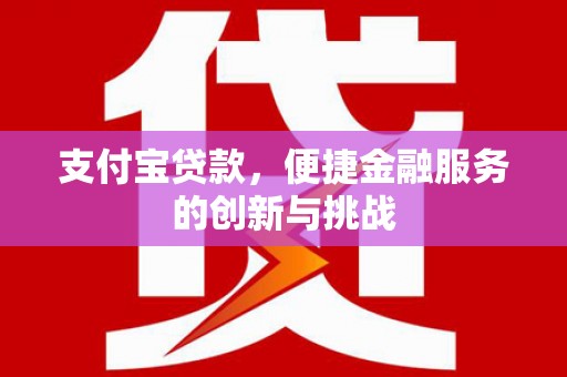 望谟支付宝贷款，便捷金融服务的创新与挑战