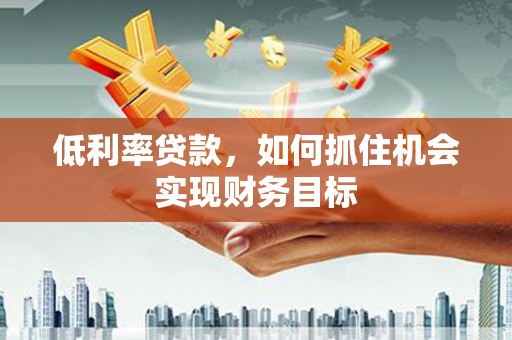 望谟低利率贷款，如何抓住机会实现财务目标