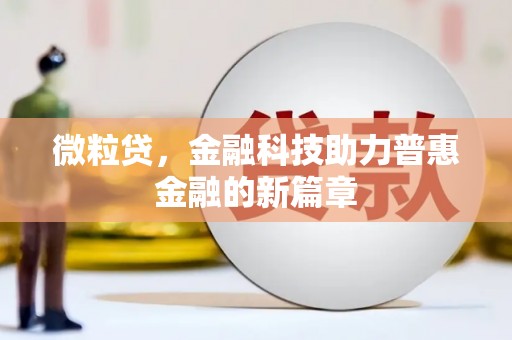望谟微粒贷，金融科技助力普惠金融的新篇章