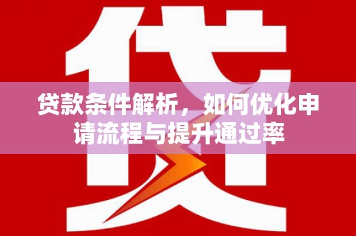 望谟贷款条件解析，如何优化申请流程与提升通过率