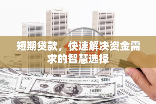 望谟短期贷款，快速解决资金需求的智慧选择