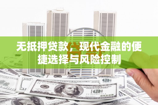 望谟无抵押贷款，现代金融的便捷选择与风险控制