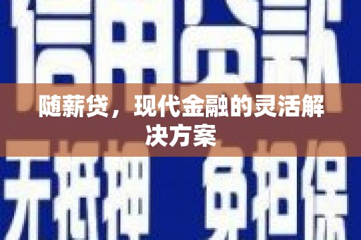 望谟随薪贷，现代金融的灵活解决方案