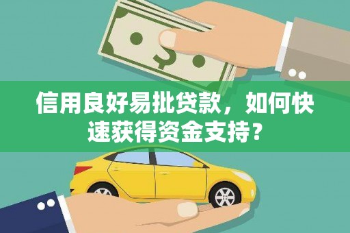 望谟信用良好易批贷款，如何快速获得资金支持？
