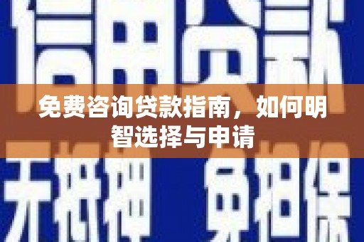 望谟免费咨询贷款指南，如何明智选择与申请
