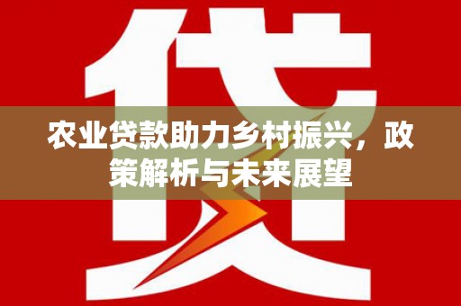 望谟农业贷款助力乡村振兴，政策解析与未来展望