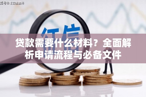 望谟贷款需要什么材料？全面解析申请流程与必备文件