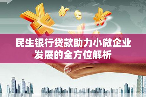 望谟民生银行贷款助力小微企业发展的全方位解析