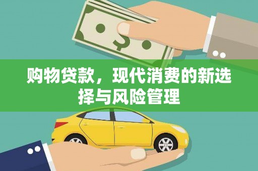 望谟购物贷款，现代消费的新选择与风险管理