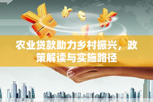 望谟农业贷款助力乡村振兴，政策解读与实施路径