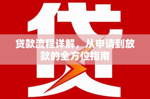 望谟贷款流程详解，从申请到放款的全方位指南