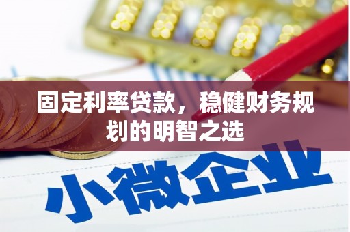 望谟固定利率贷款，稳健财务规划的明智之选