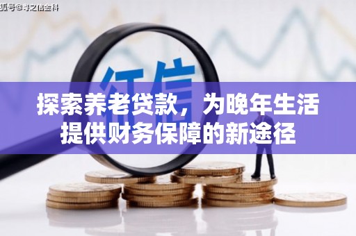 望谟探索养老贷款，为晚年生活提供财务保障的新途径