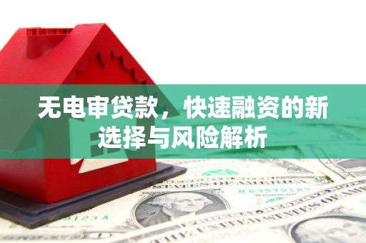 望谟无电审贷款，快速融资的新选择与风险解析