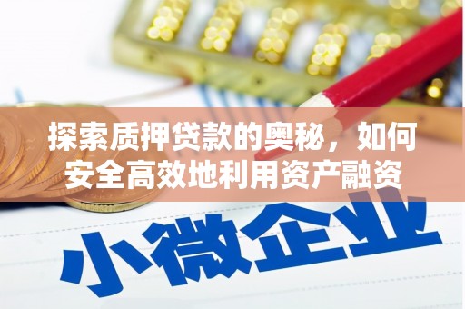 望谟探索质押贷款的奥秘，如何安全高效地利用资产融资