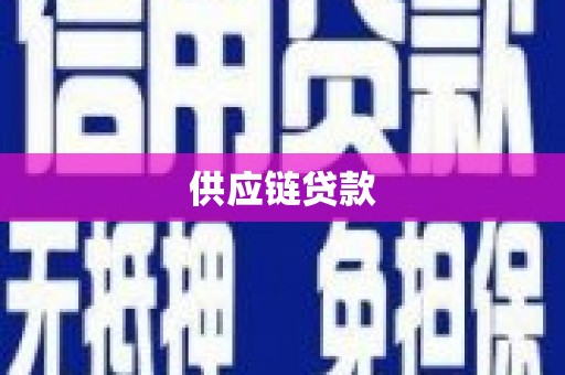 望谟供应链贷款
