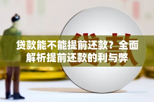 望谟贷款能不能提前还款？全面解析提前还款的利与弊
