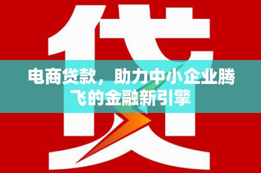 望谟电商贷款，助力中小企业腾飞的金融新引擎