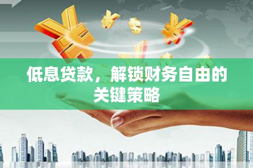 望谟低息贷款，解锁财务自由的关键策略