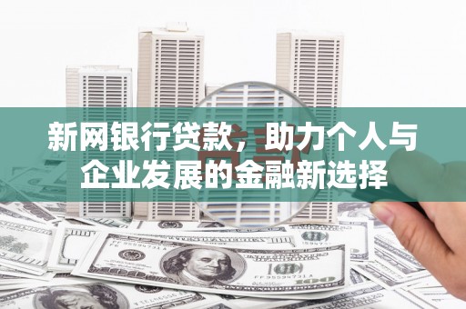 望谟新网银行贷款，助力个人与企业发展的金融新选择