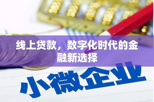 望谟线上贷款，数字化时代的金融新选择