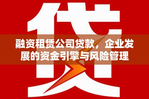 望谟融资租赁公司贷款，企业发展的资金引擎与风险管理