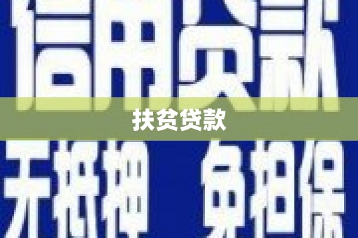 望谟扶贫贷款