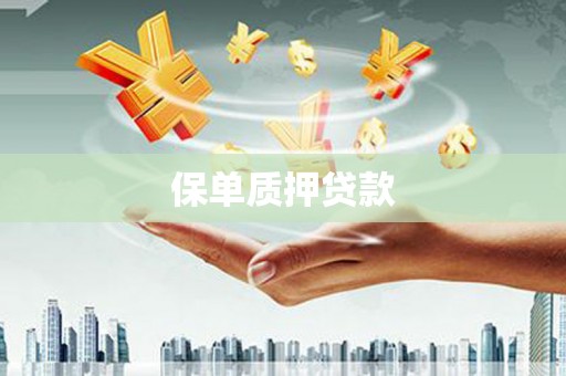 望谟保单质押贷款