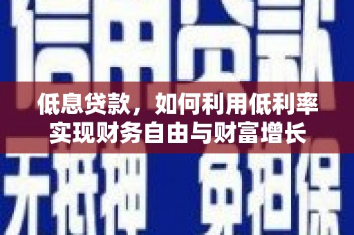 望谟低息贷款，如何利用低利率实现财务自由与财富增长