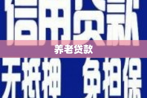 望谟养老贷款